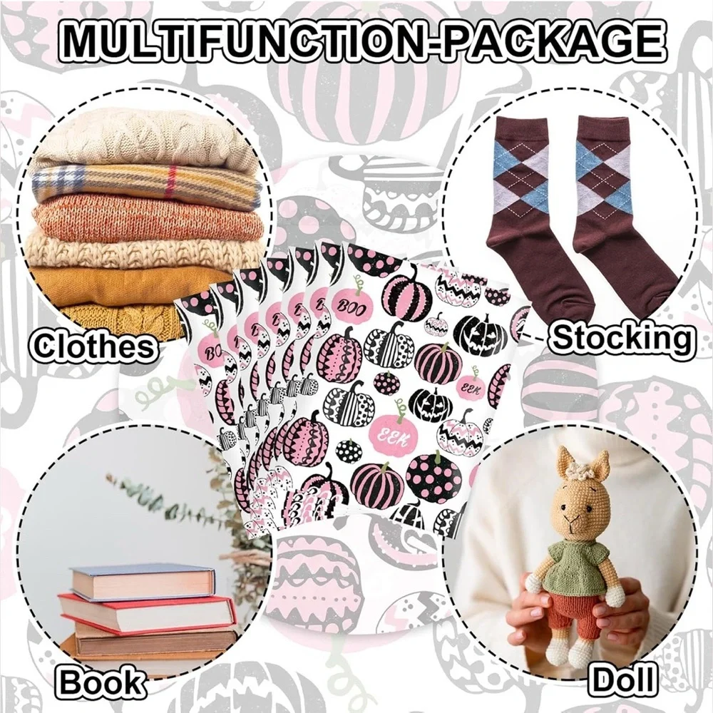 10 Count - 10x13 Polymailers (5/PINK PUMPKINS) + 5/ORANGE PUMPKINS)